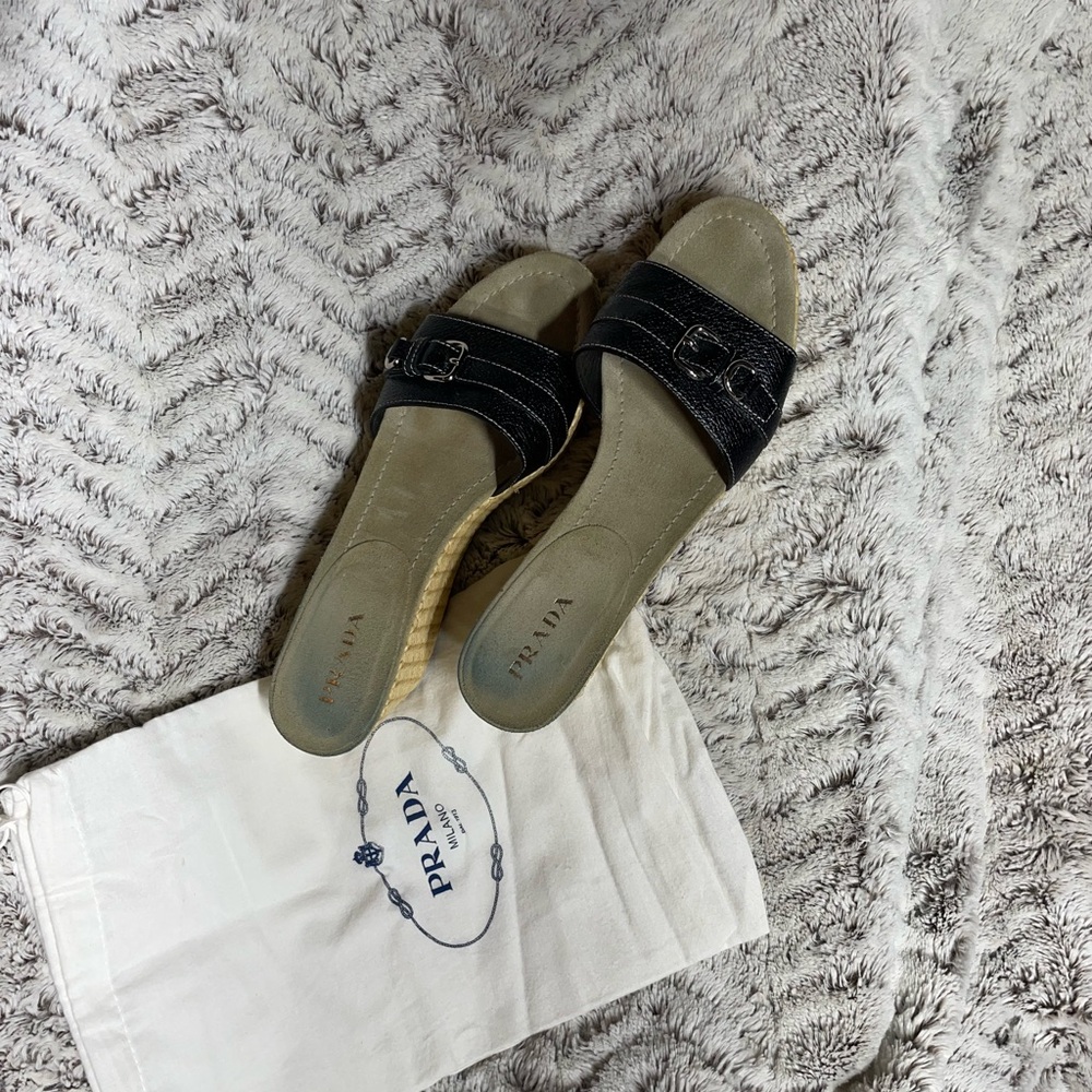 Prada Women's Black Slide Sandals